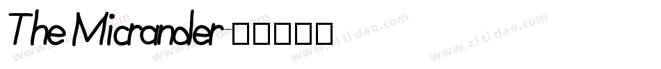 The Micrander字体转换